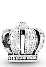 outstanding silver royal crown Pandora baby charm